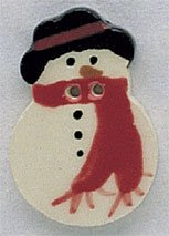 MH 86003 Ceramic Button Snowman